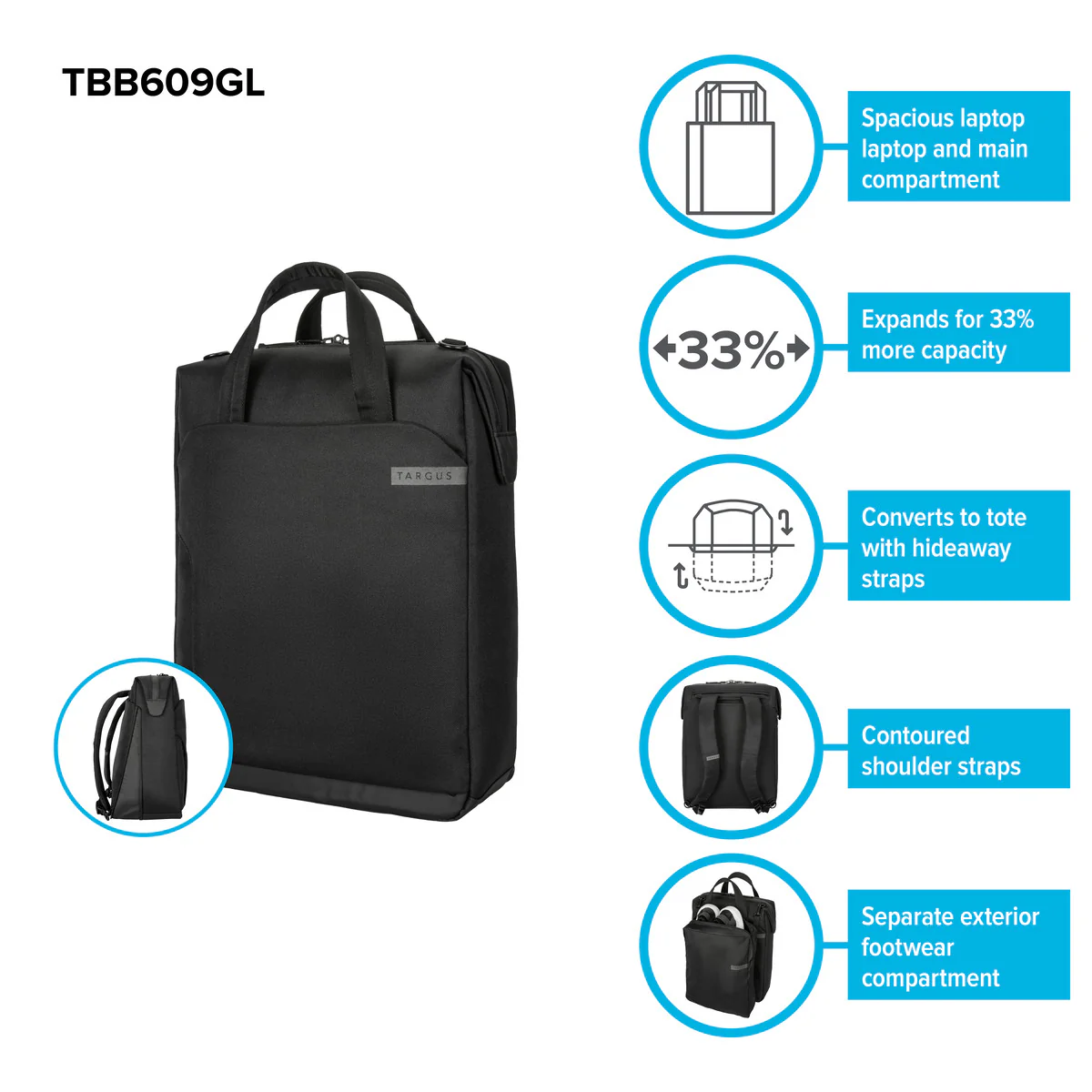 15" - 16" Work+™ Convertible Daypack - Image 22