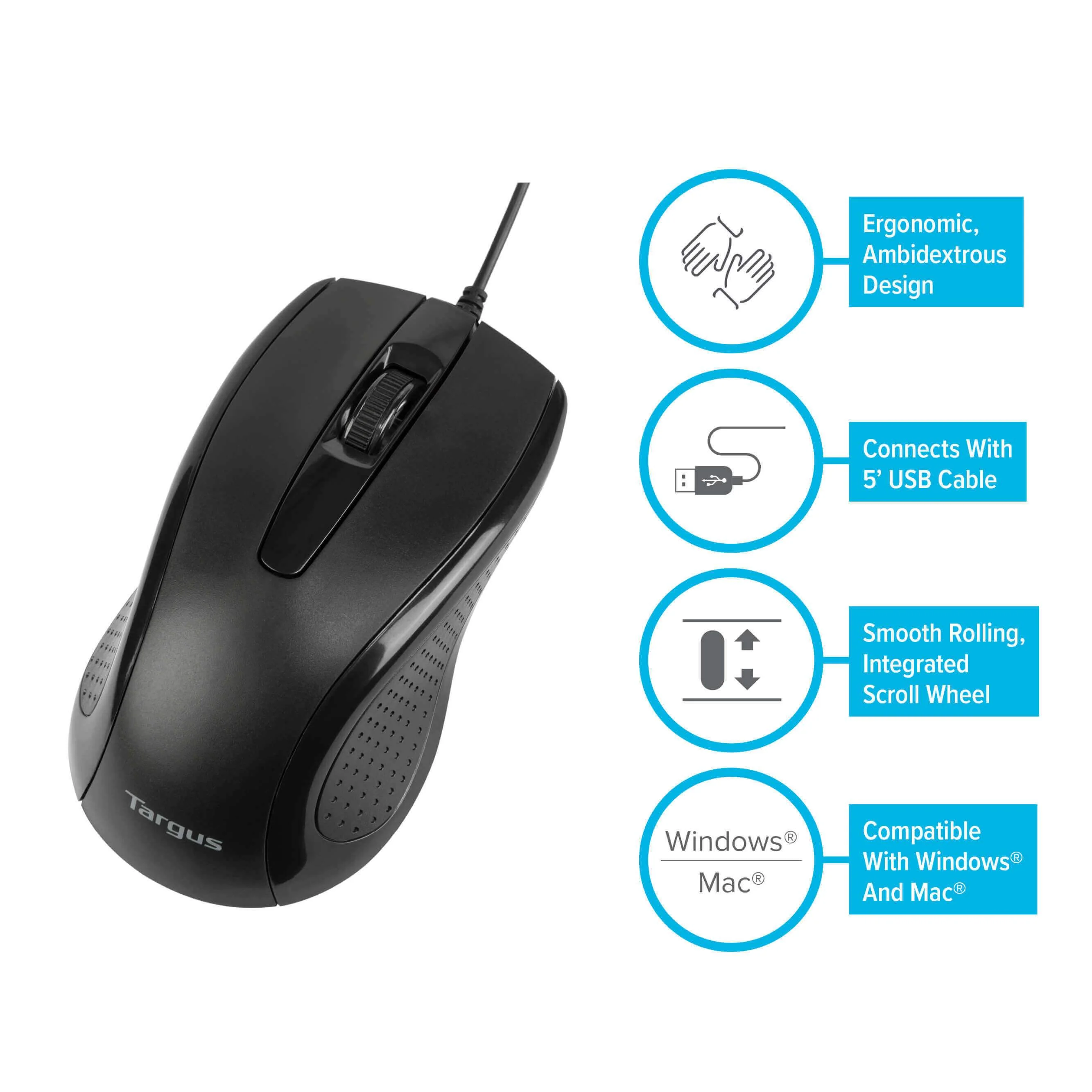 3-Button USB Full-Size Optical Mouse - Image 9