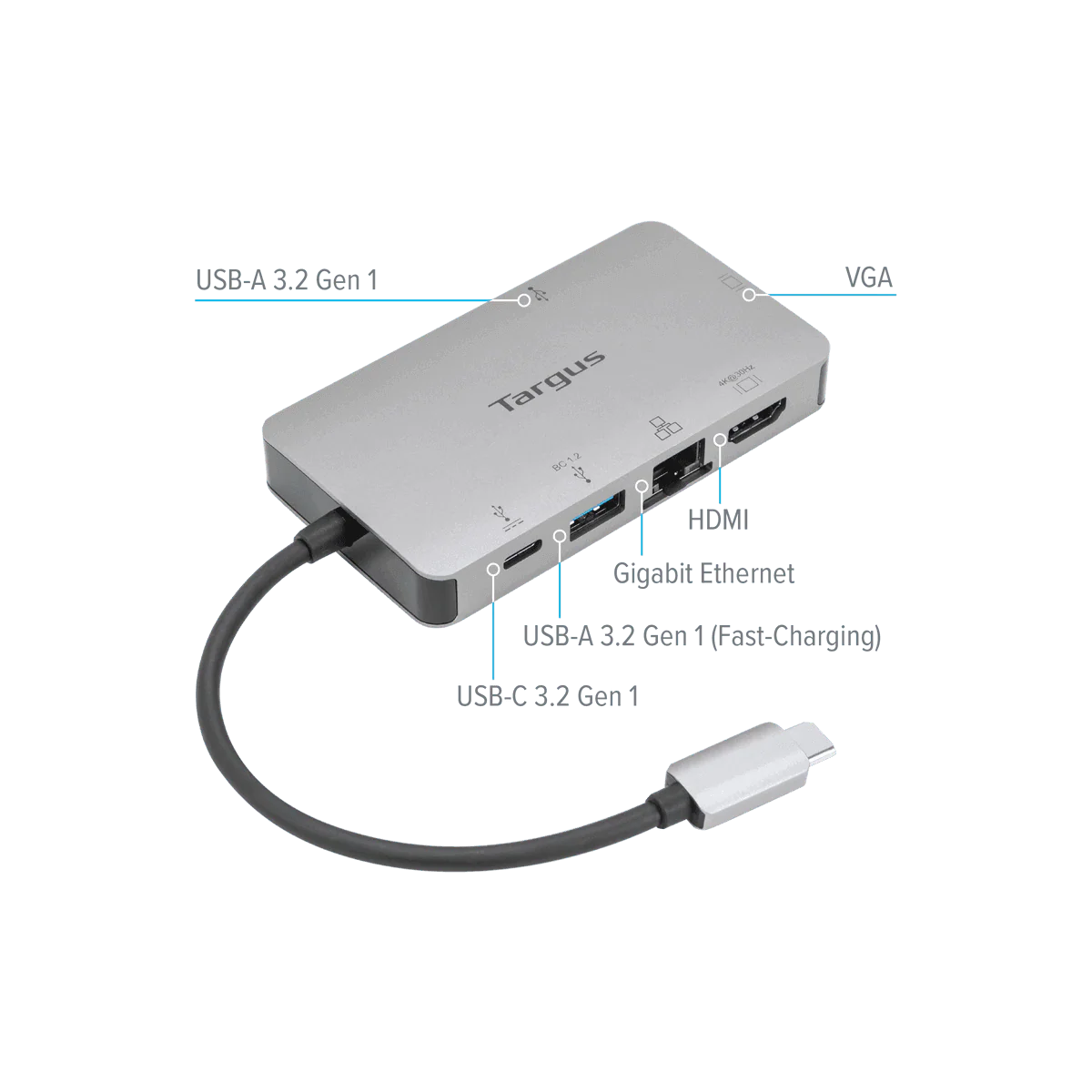 USB-C DP Alt Mode Single Video 4K HDMI/VGA Docking Station with 100W PD Pass-Thru - Image 7