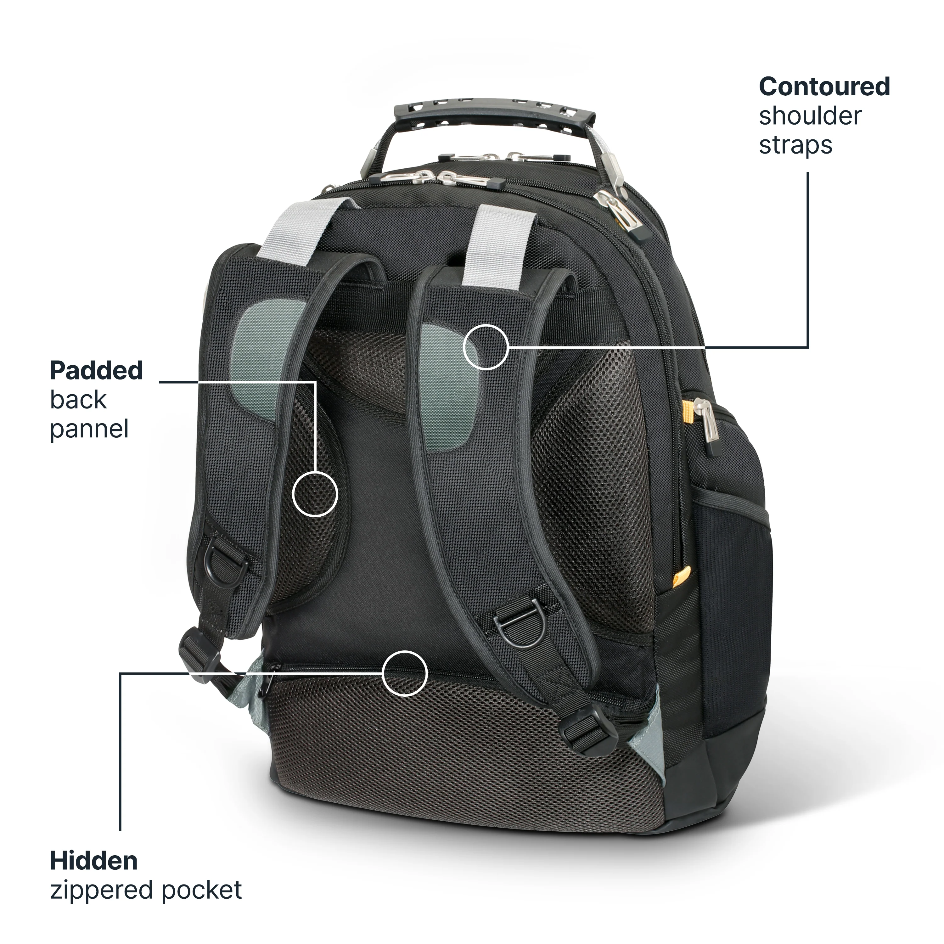 17" Drifter II Laptop Backpack (Black/Gray) - Image 3
