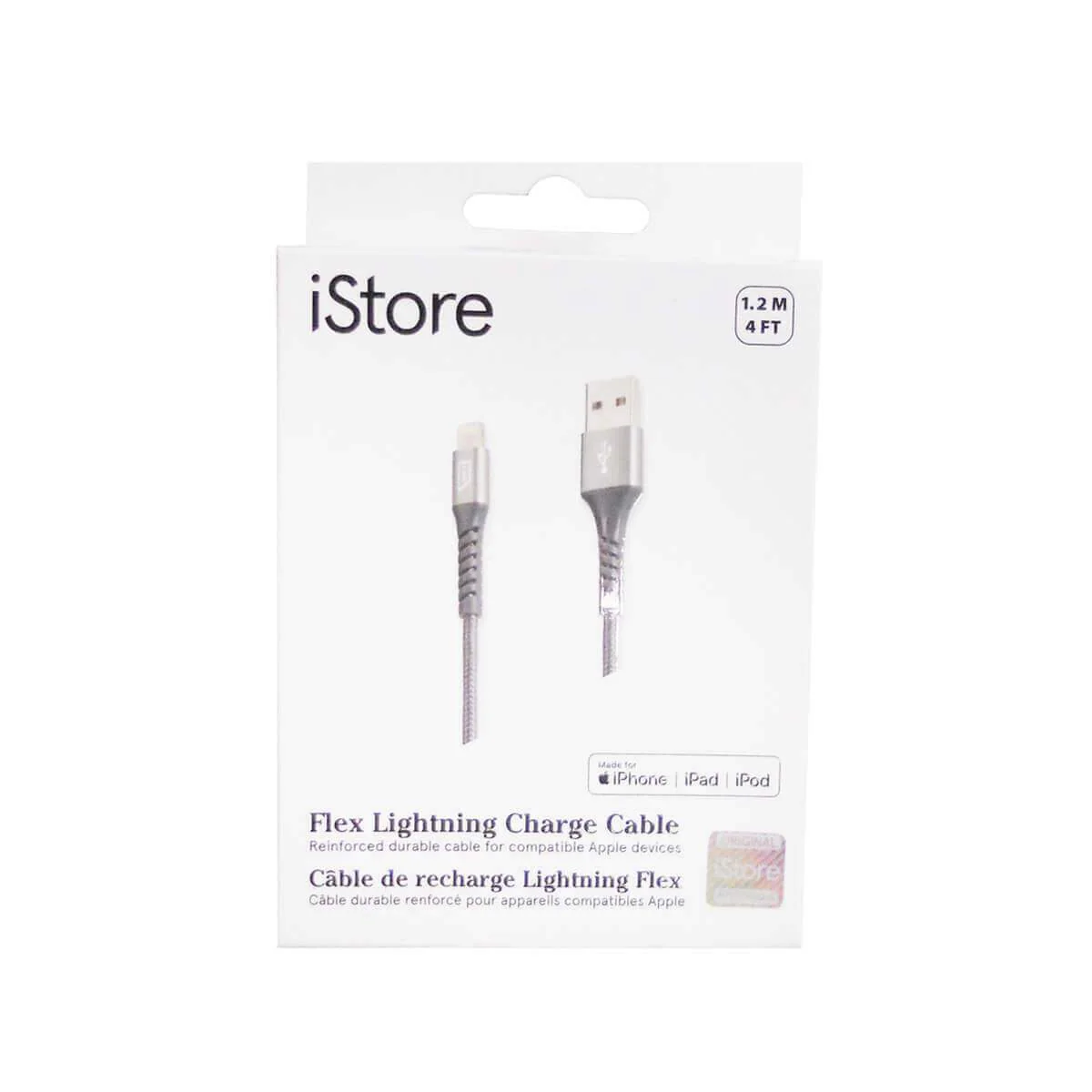 iStore Flex Lightning Charge 4ft (1.2m) Reinforced Cable - Image 3