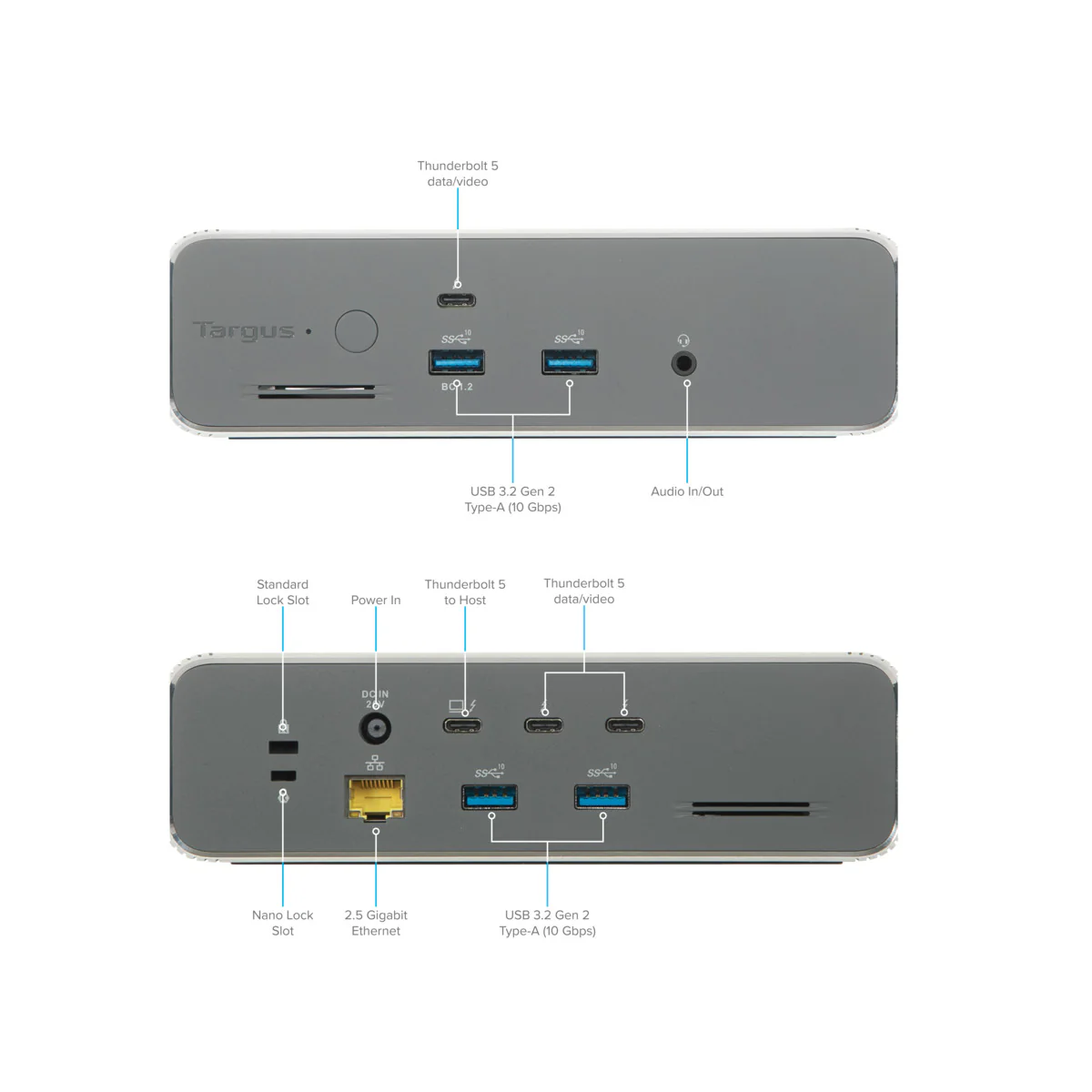 Thunderbolt™ 5 Triple Video 8K EcoSmart™ Dock with 140W EPR- DOCK230USZ - Image 3